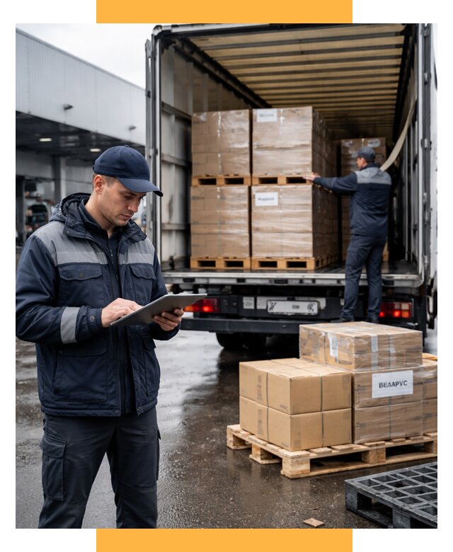 Доставка грузов из Беларуси от 15260 р. логистика СетСервис-Пть