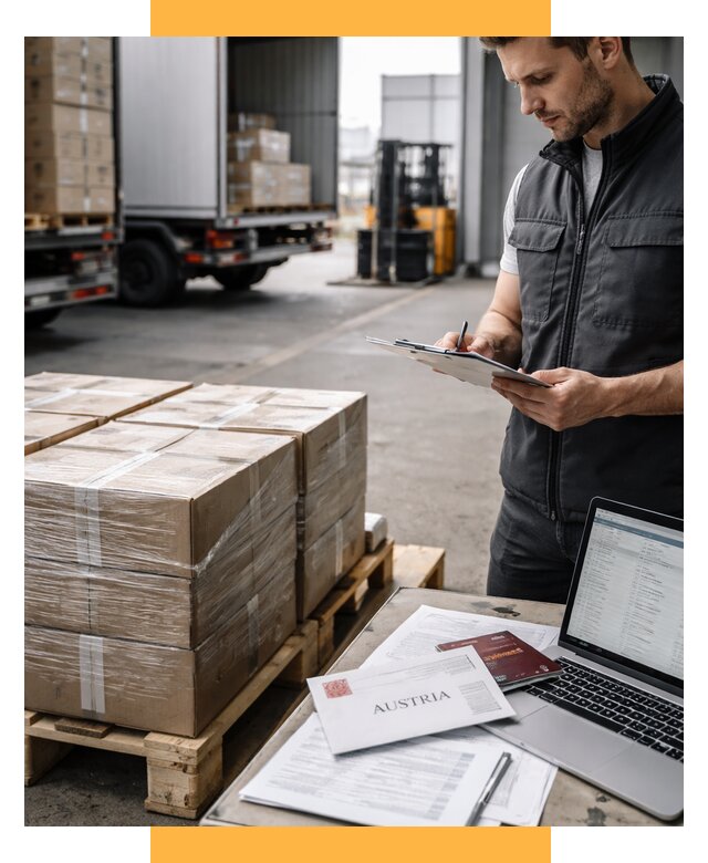 Доставка в Австрию от 66125 р. Логистика и экспорт СетСервис-Пть