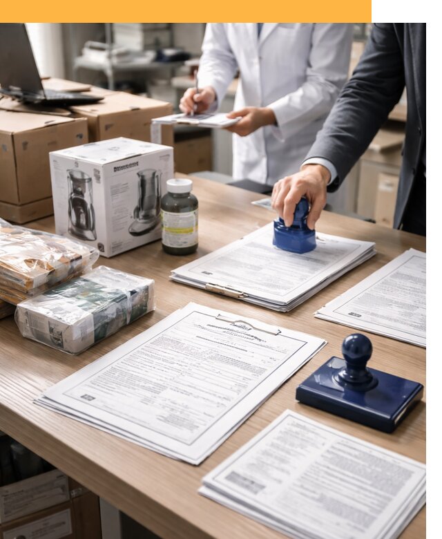 Сертификация импортных товаров от 12208 с таможенным сопровождением